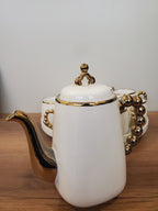 Luxury White & Gold Coffee Set With Rotating Tray– (41/1)