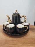 Luxury Black Coffee Set With Rotating Tray – (41/5)