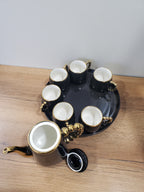 Luxury Black Coffee Set With Rotating Tray – (41/5)