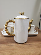 9PCS Coffee Set White & Gold (ML-1019)