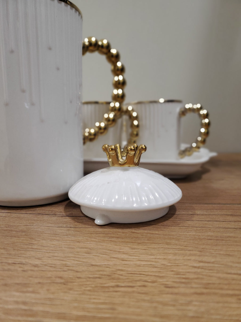 9PCS Coffee Set White & Gold (ML-1019)