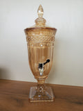 Luxury Amber Crystal Beverage Dispenser – 2 Liter (XHG-034)