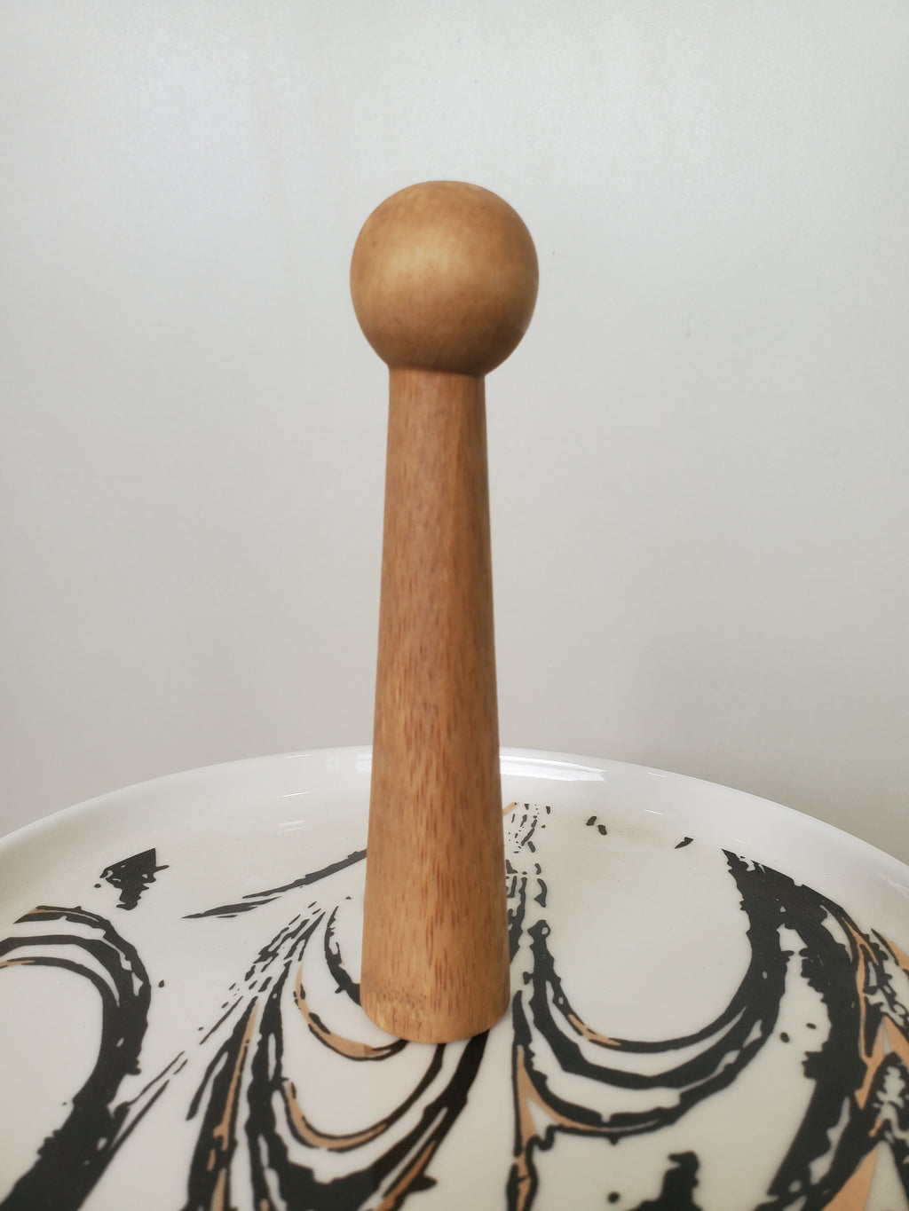 2-Tier Ceramic Pastry Stand Abstract Marble Design (8-33)