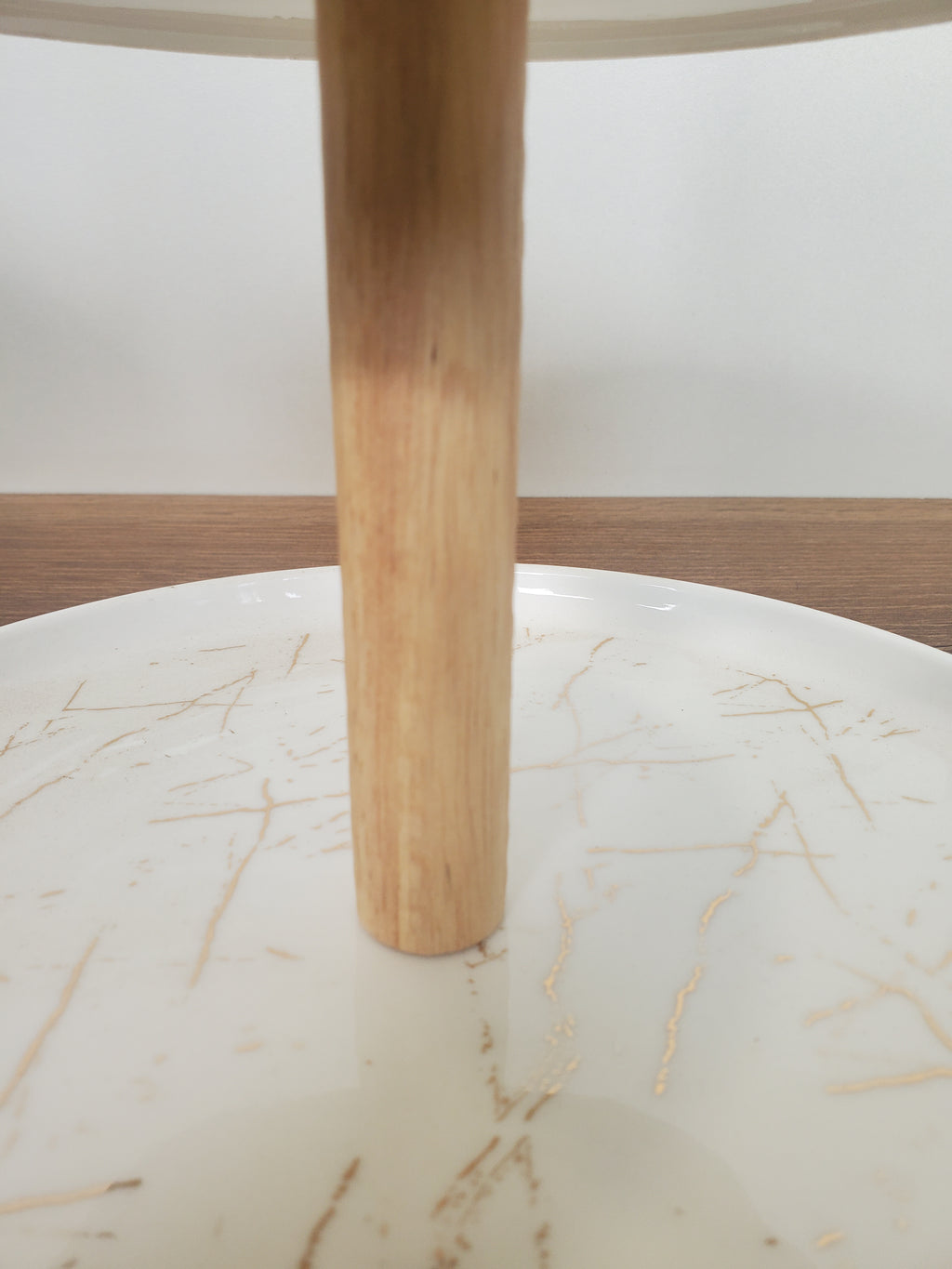 2-Tier Ceramic Pastry Stand Marble Design (8-34)