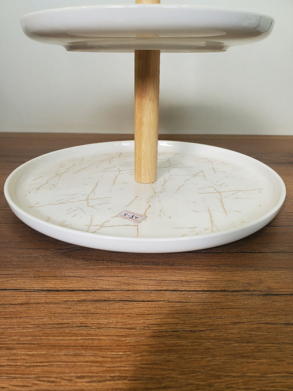 2-Tier Ceramic Pastry Stand Marble Design (8-34)