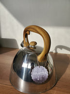 Stainless Steel Whistling Kettle with Wooden Handle (HR739-12)