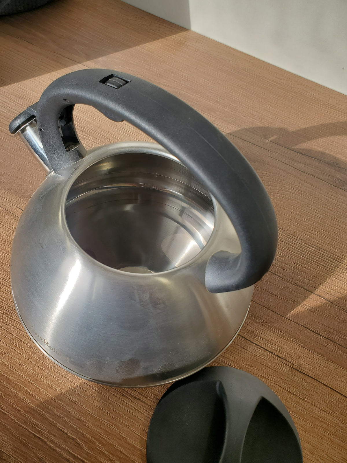 Stainless Steel Whistling Kettle with Black Handle (HR734-8)