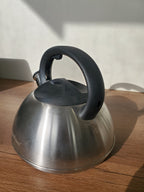 Stainless Steel Whistling Kettle with Black Handle (HR734-8)