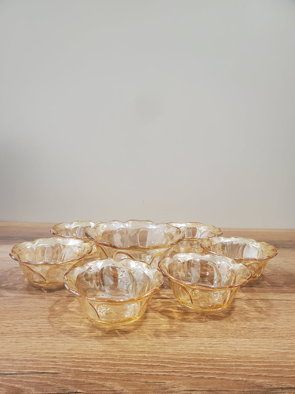 7-Piece Glass Serving Bowl Set Amber (12-3)