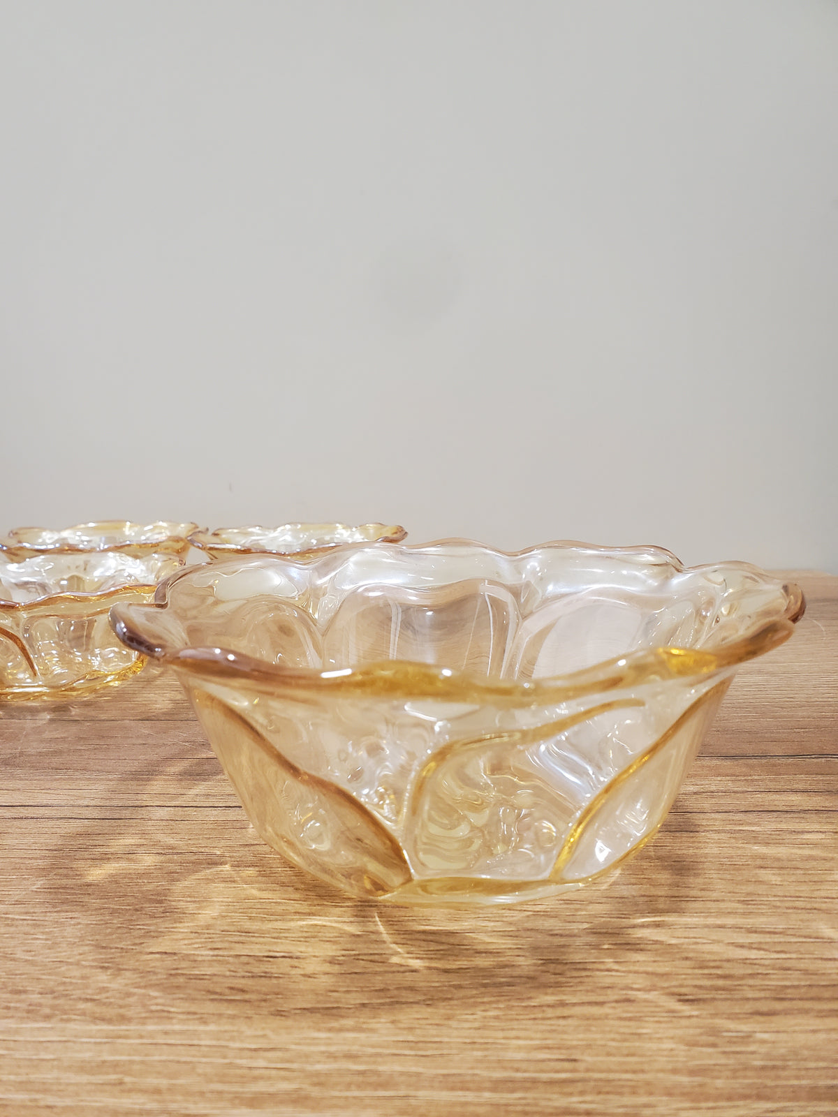 7-Piece Glass Serving Bowl Set Amber (12-3)