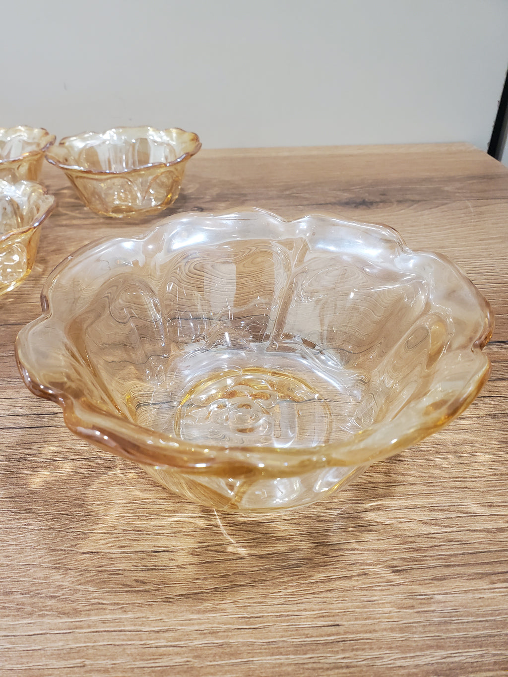 7-Piece Glass Serving Bowl Set Amber (12-3)