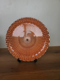 Decorative Glass Platter Woven Amber Design (14-5)