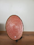 Decorative Glass Platter Pink Marble Design (14-4)