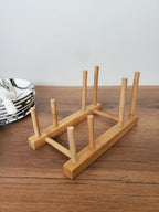 8-Piece Cake Serving Set Abstract Marble Design With Wooden Stand (8-19)