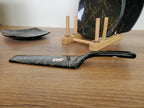 8-Piece Cake Serving Set Black Marble Design With Wooden Stand (8-23)