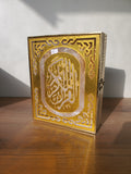 Luxury Acrylic Quran Box with Gold Islamic Calligraphy – Medium (086-3)