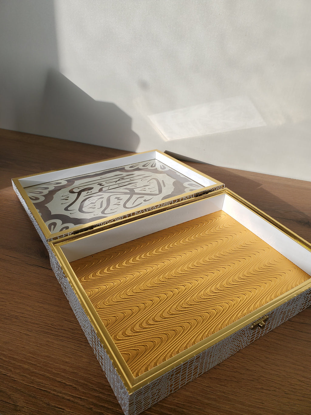 Luxury Acrylic Quran Box with Premium Gold Finish – Large (086-6)