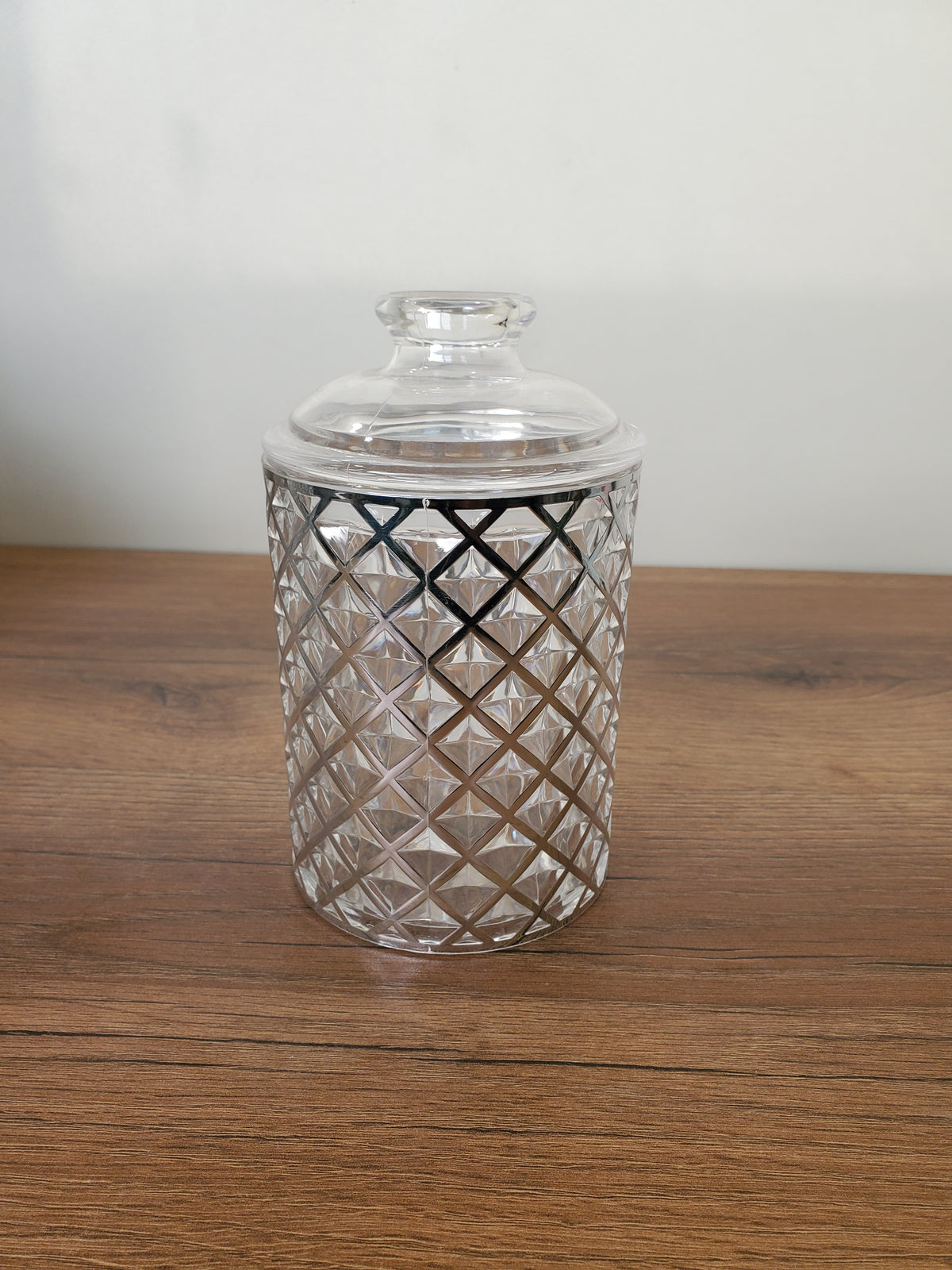 3-Piece Acrylic Jar Set with Diamond Pattern (3101SH)