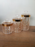 3-Piece Acrylic Jar Set with Gold Detailing (2315TH)