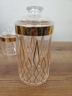 3-Piece Acrylic Jar Set with Gold Detailing (2315TH)