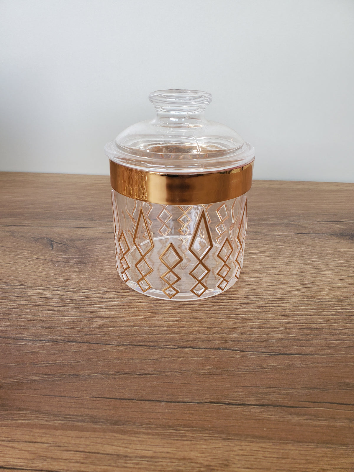 3-Piece Acrylic Jar Set with Gold Detailing (2315TH)