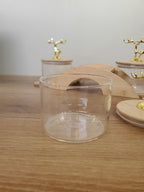 3-Piece Storage Container Set with Wooden Rainbow Stand (12-1)