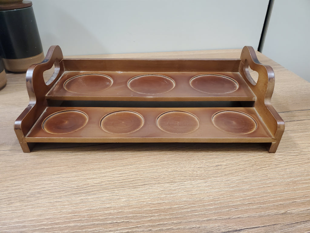 7-Piece Ceramic Storage Jar Set with Wooden Tray (8-8)