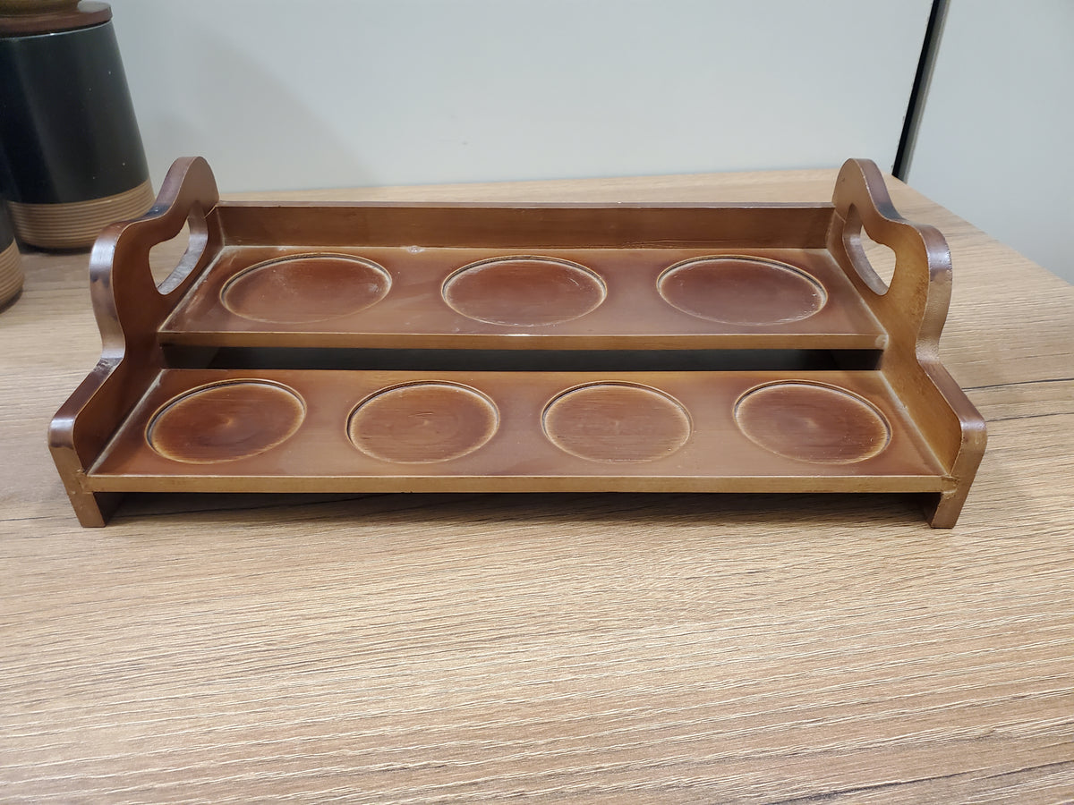 7-Piece Ceramic Storage Jar Set with Wooden Tray (8-8)