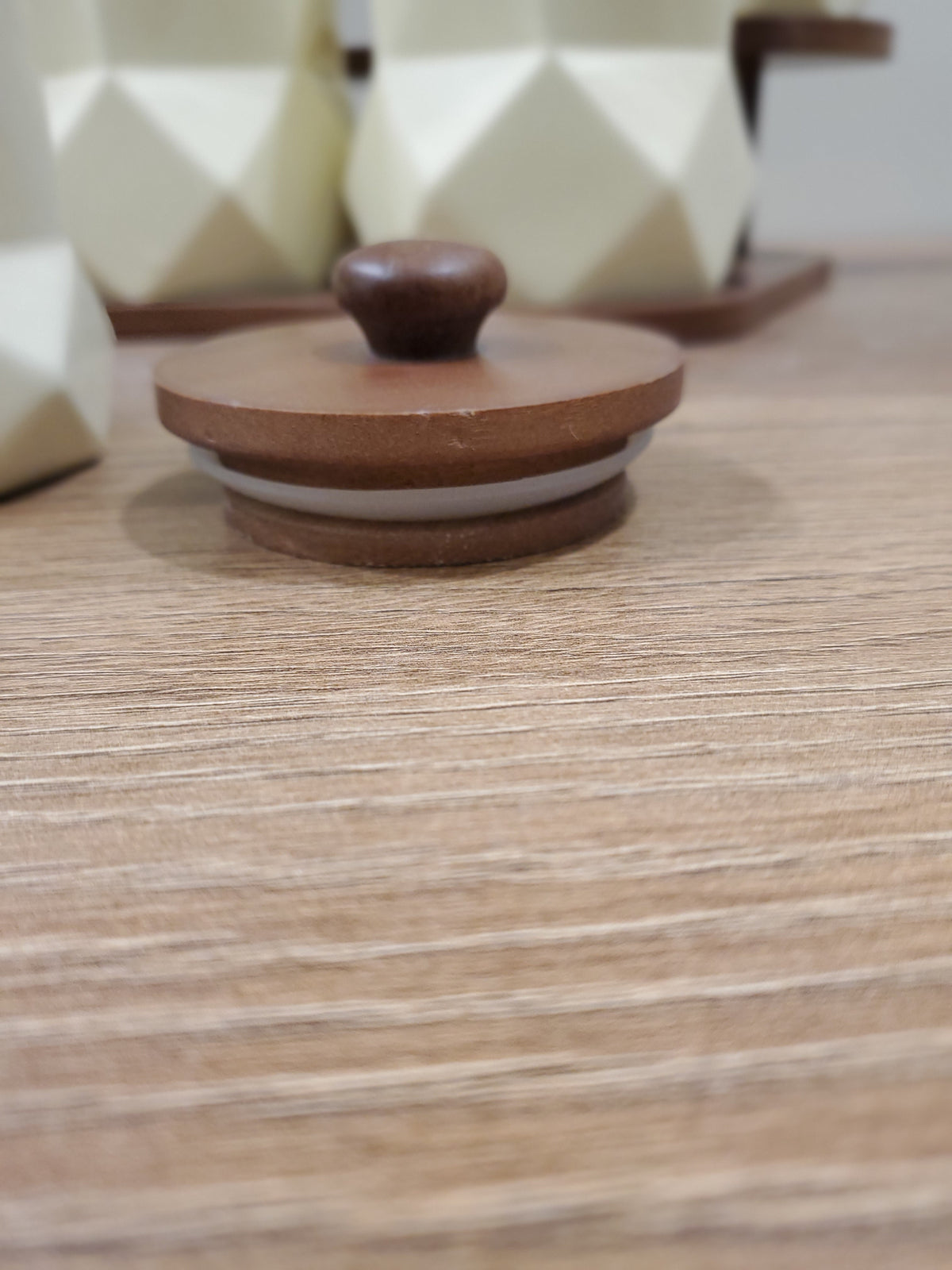 7-Piece Ceramic Storage Jar Set with Wooden Tray (8-14)