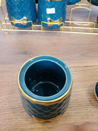 7-Piece Ceramic Storage Jar Set with Iron Stand (8-3)