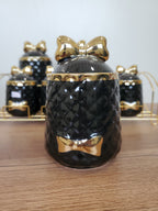 7-Piece Ceramic Storage Jar Set with Iron Stand (8-2)