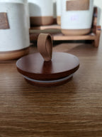 7-Piece Ceramic Storage Jar Set with Wooden Tray (8-5)