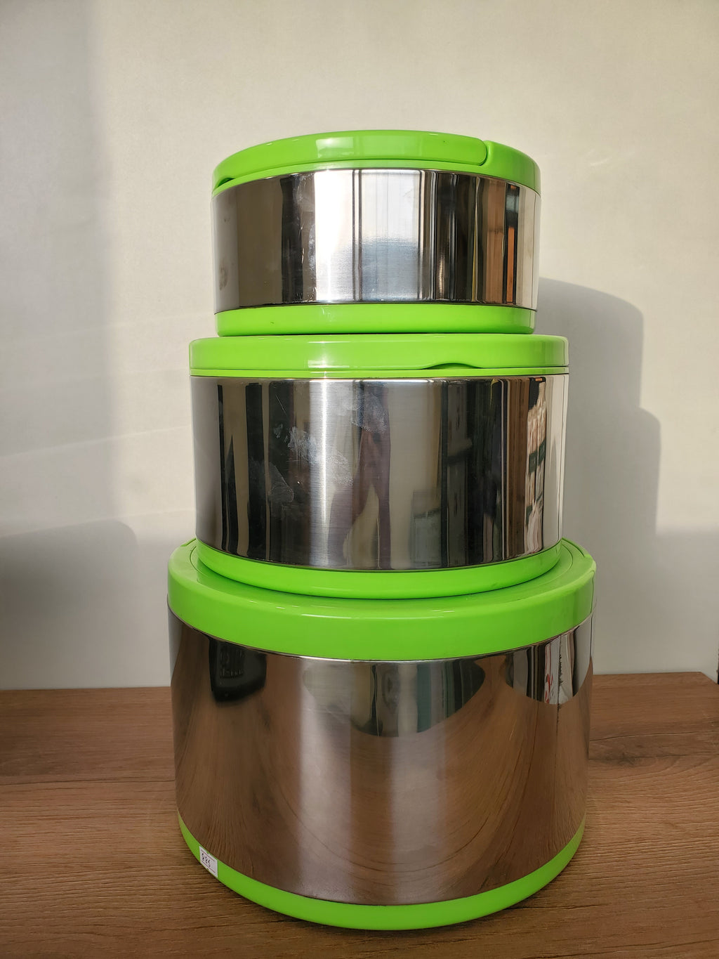 Premium Stainless Steel Insulated Hot Pot Set – 3 Pieces (885 Green)