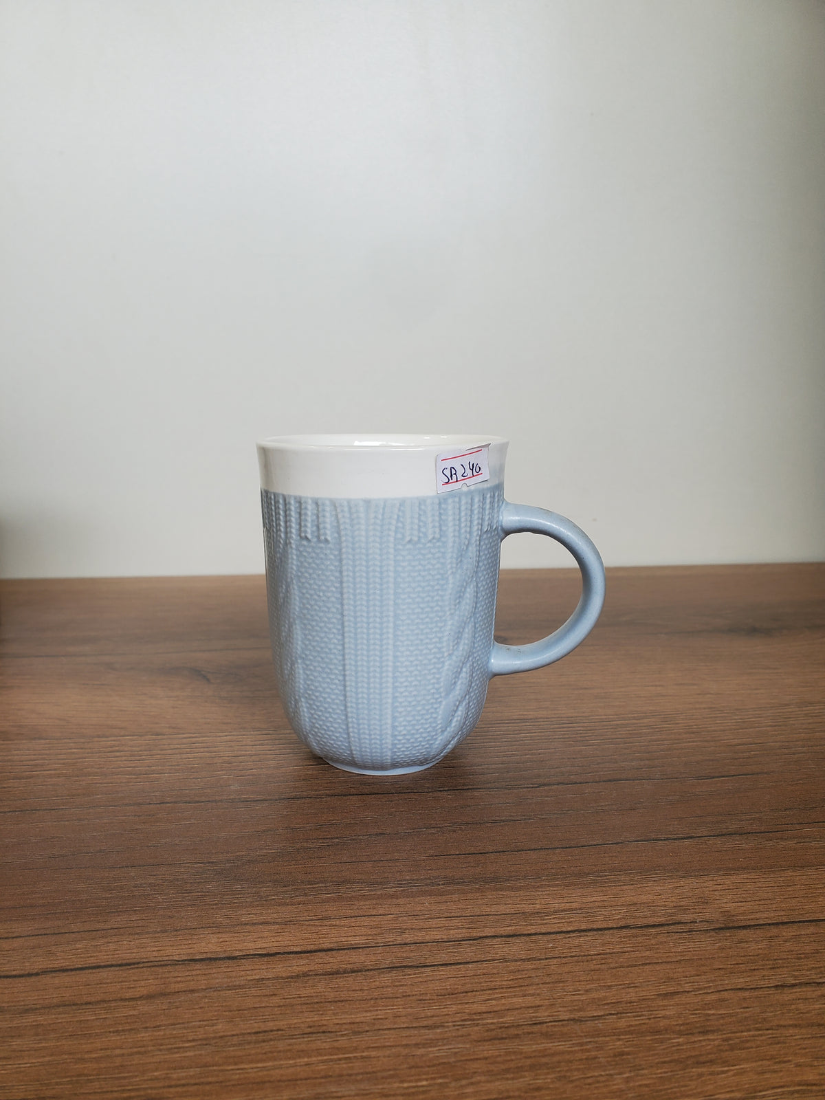 Ceramic Coffee Mug Light Blue Textured (SR-240)