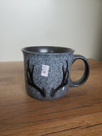 Markhor Horn Design Ceramic Mug Charcoal Grey (C139)