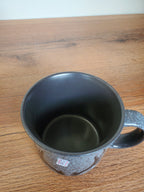 Markhor Horn Design Ceramic Mug Charcoal Grey (C139)