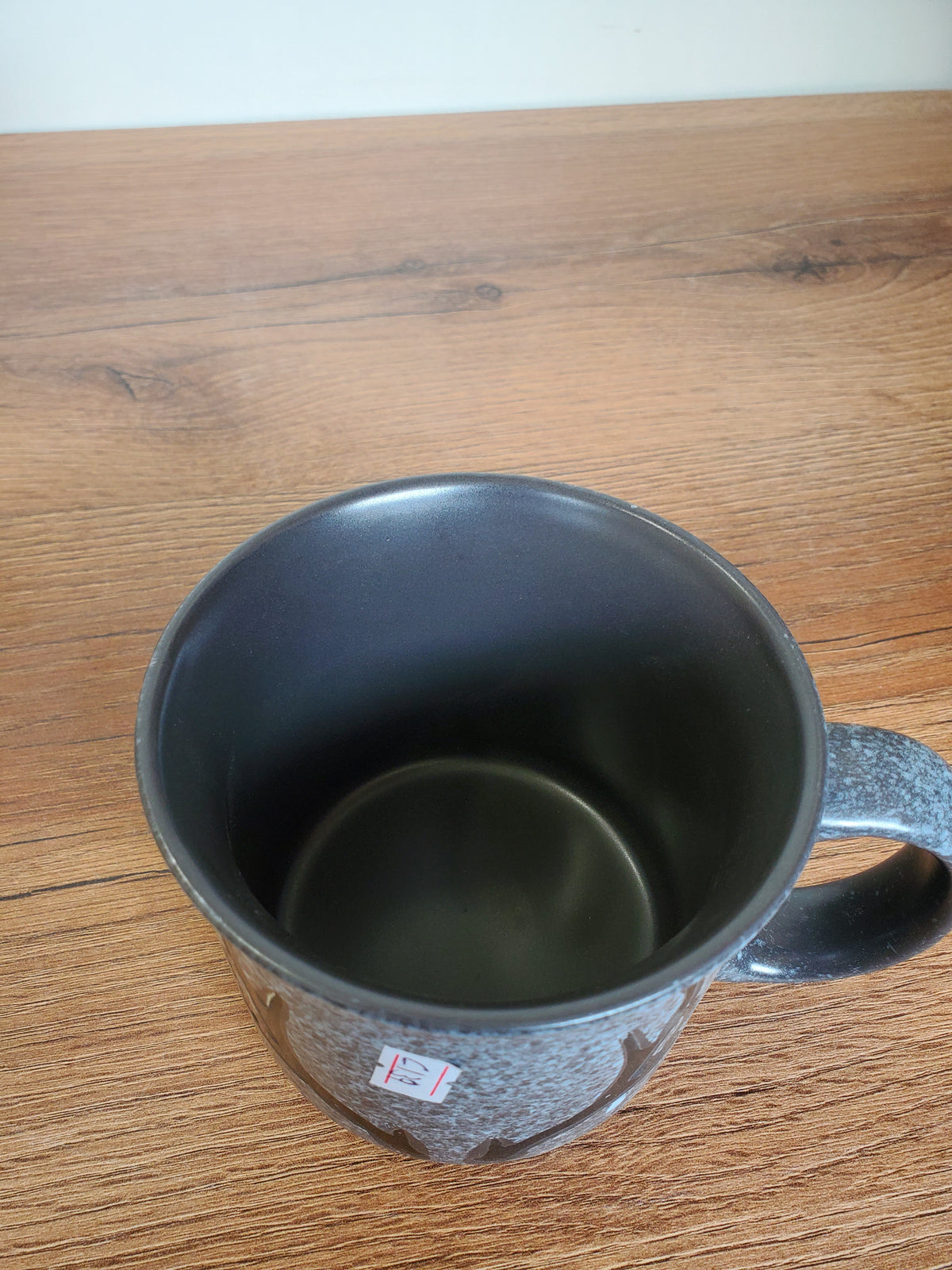 Markhor Horn Design Ceramic Mug Charcoal Grey (C139)