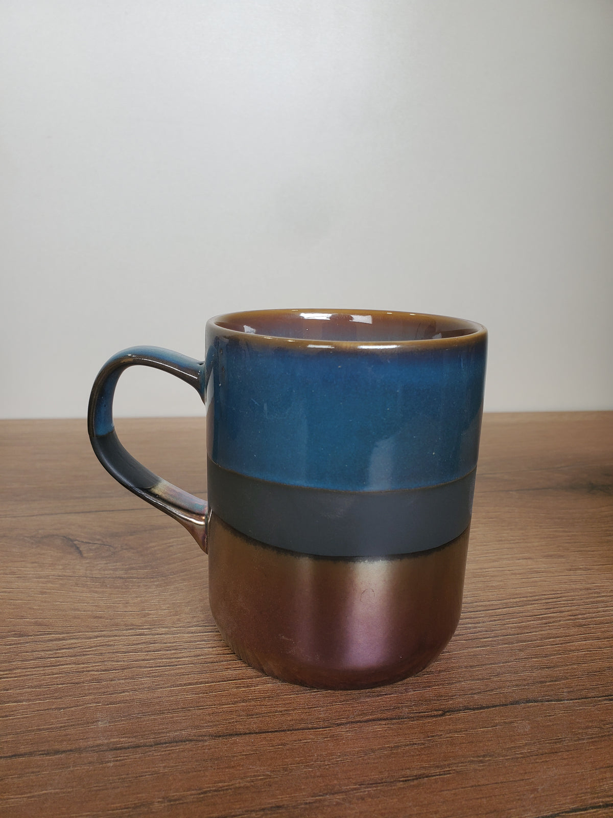 Ceramic Coffee Mug Reactive Glaze Two-Tone Design (13-1)