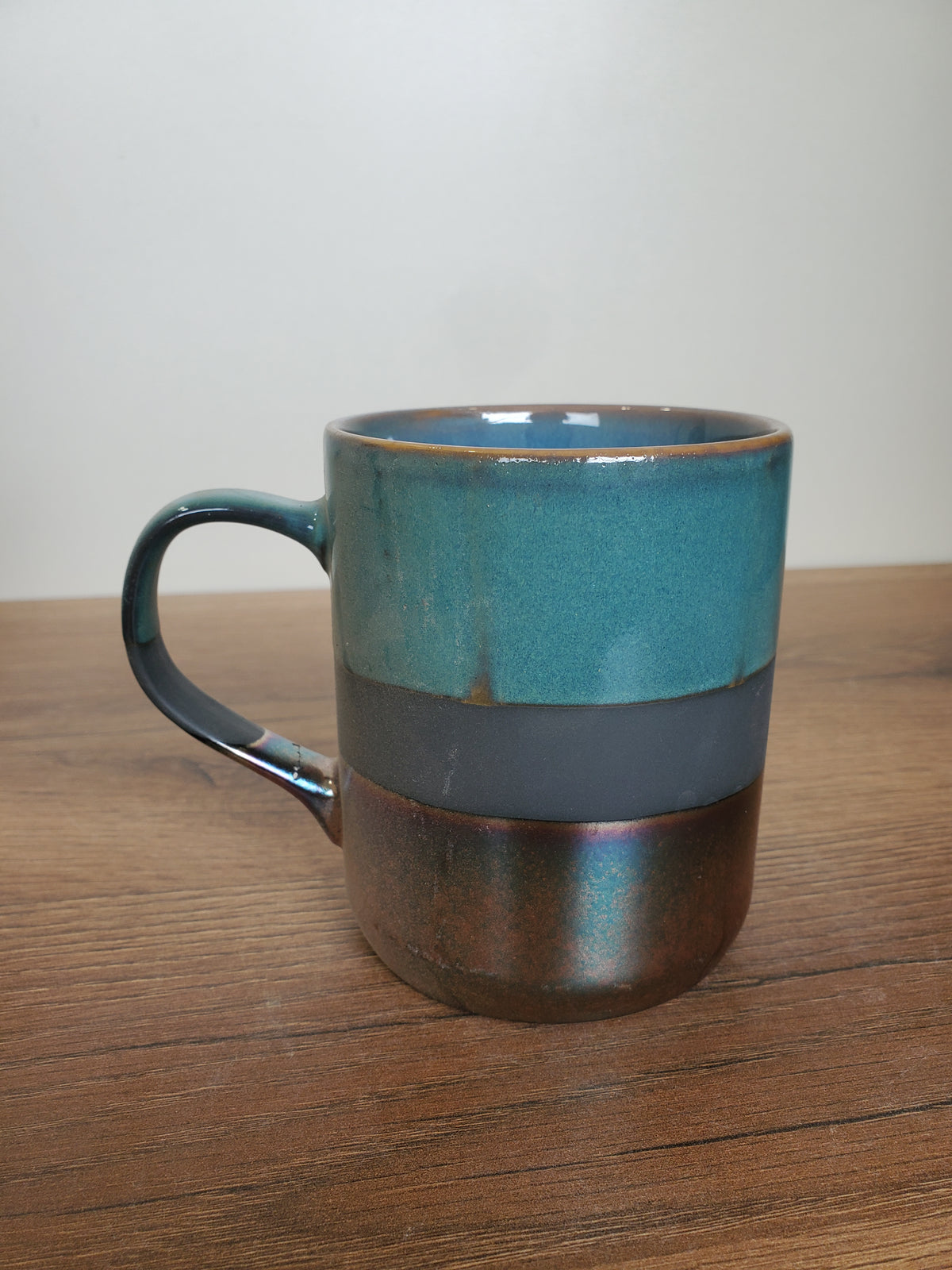Ceramic Coffee Mug Reactive Glaze Two-Tone Design (13-1)