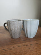 Ceramic Coffee Mug Ribbed & Textured Design (16-5)