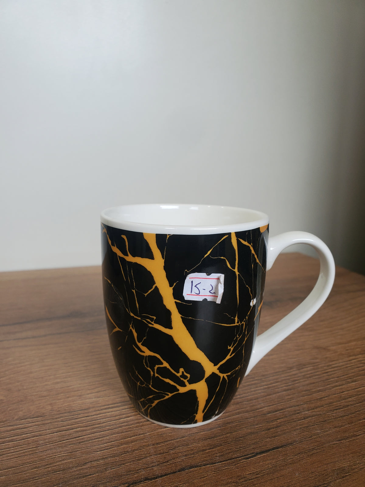Ceramic Coffee Mug Black & White Marble Design (15-2)