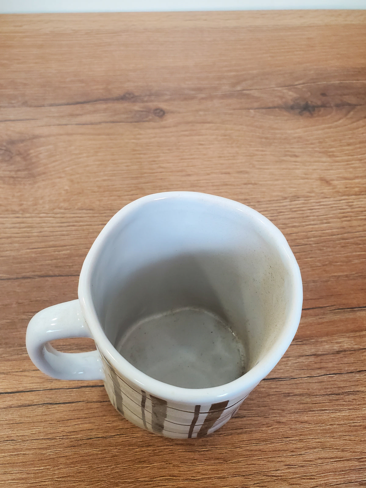 Coffee Mug White with Black Grid Design (C546)