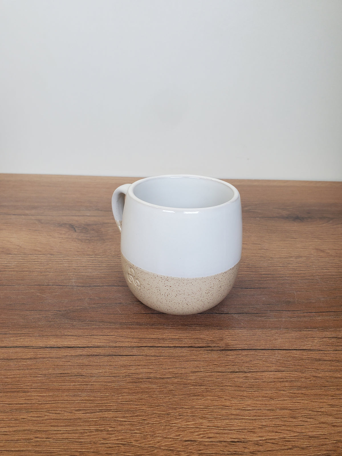 Ceramic Coffee Mug White & Beige Two-Tone (16-2)