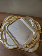 3Pcs Set Premium Rounded Rectangle Stainless Steel Tray SBT-002