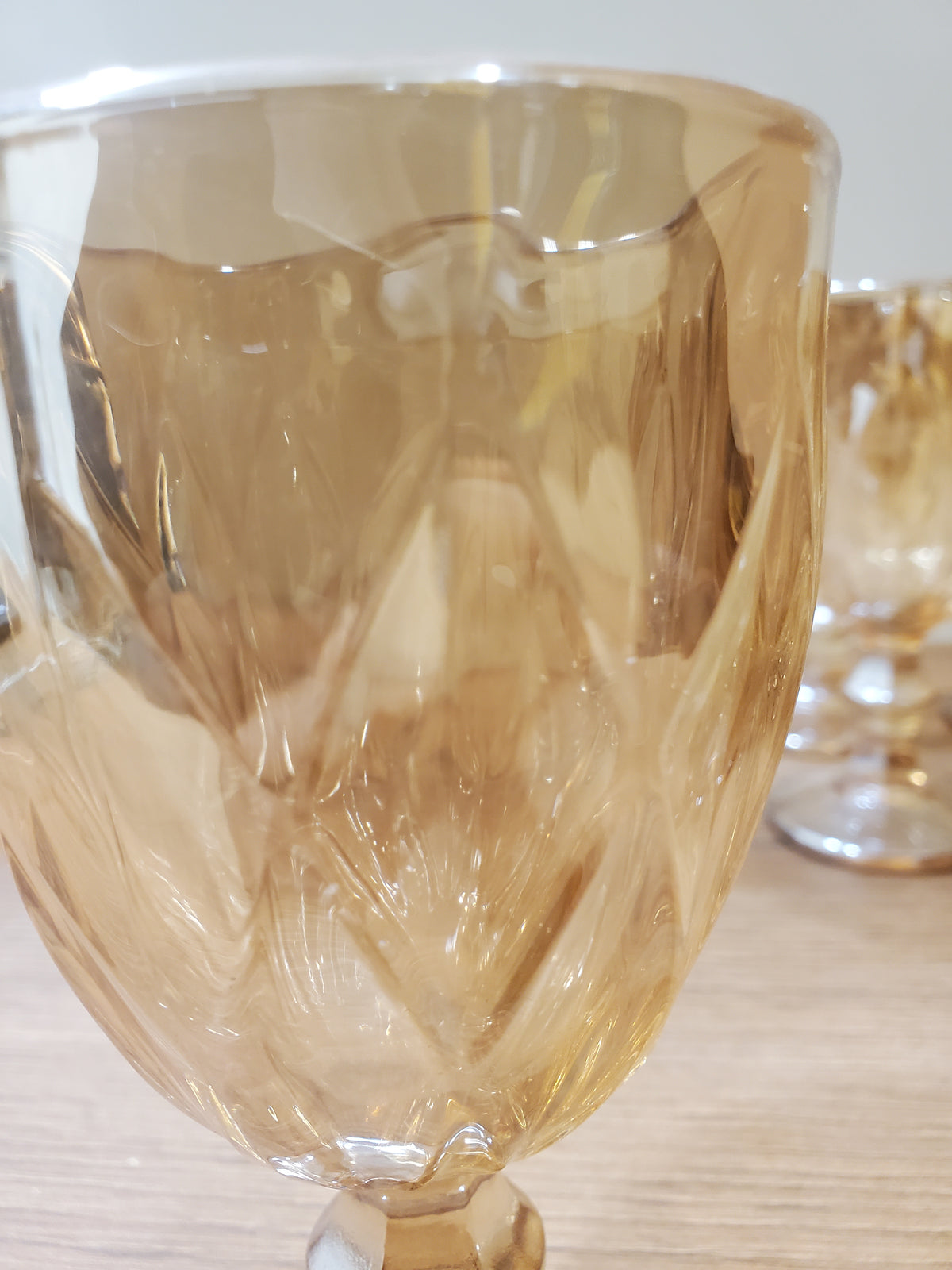 Amber Vintage Wine Glass Set 6Pcs (XHG-009)