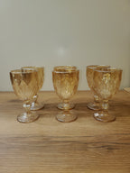 Amber Vintage Wine Glass Set 6Pcs (XHG-009)