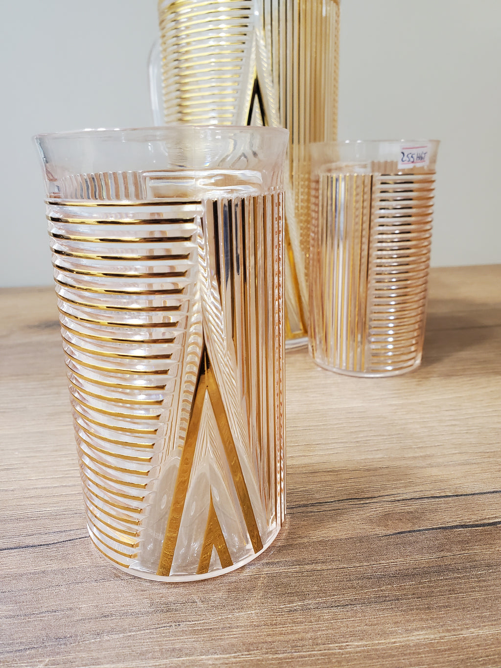Rose Gold Spiral Acrylic Water Set 7Pcs (255H6T)