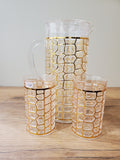 Gold Textured Acrylic Water Set 7Pcs (2187H6T)