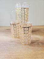Gold Textured Acrylic Water Set 7Pcs (2187H6T)