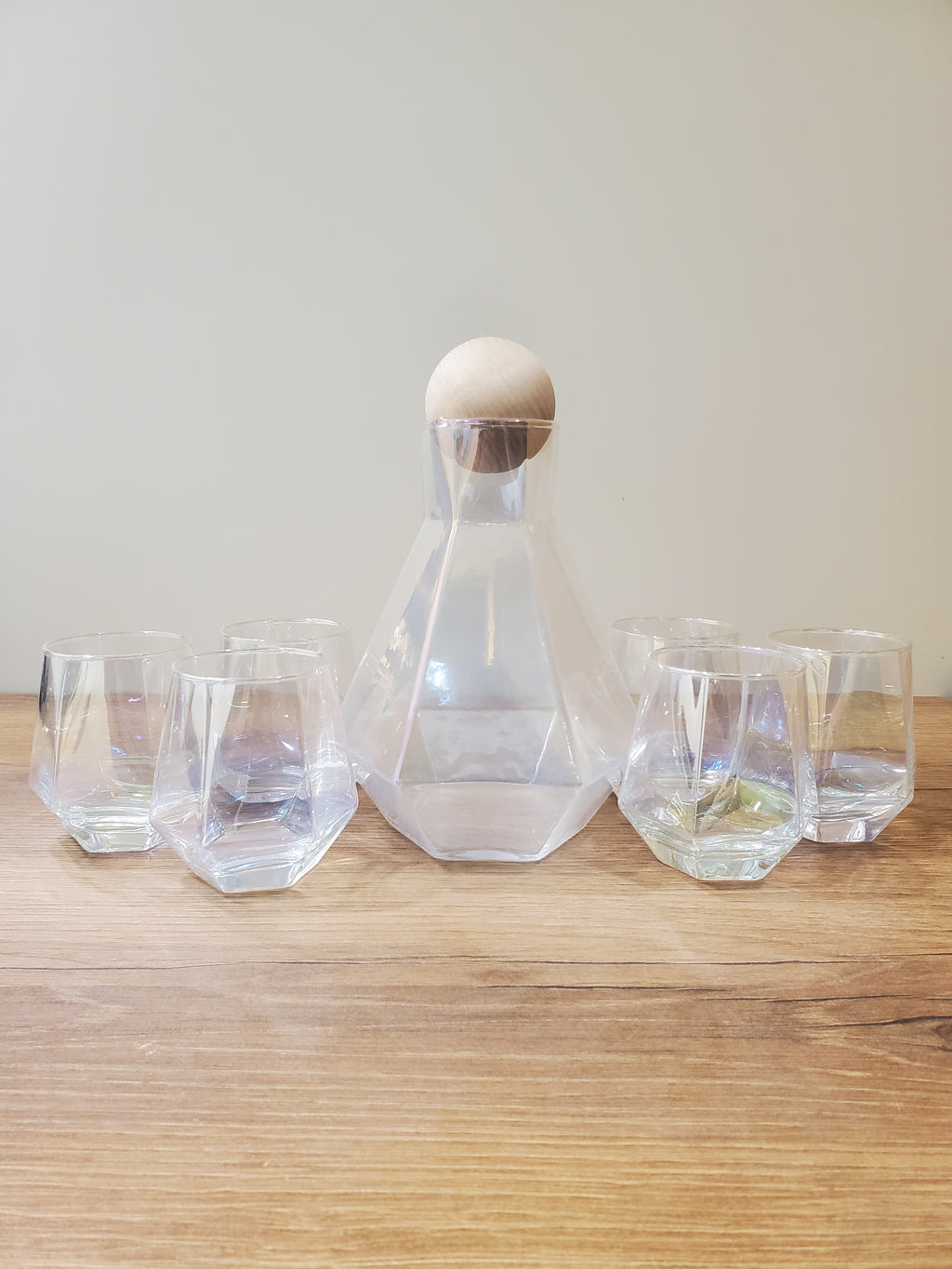 Clear Wooden Ball Water Set 7Pcs (XHG-006)